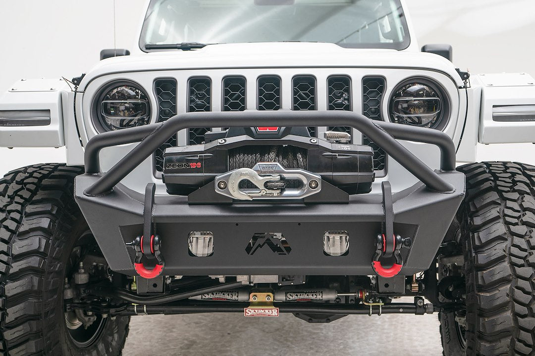 Product of Fab Fours JL18-B4752-1 Stubby Series Steel Powder Coated Bumper 