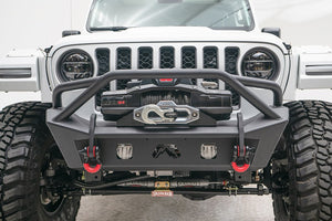 Product of Fab Fours JL18-B4752-1 Stubby Series Steel Powder Coated Bumper 