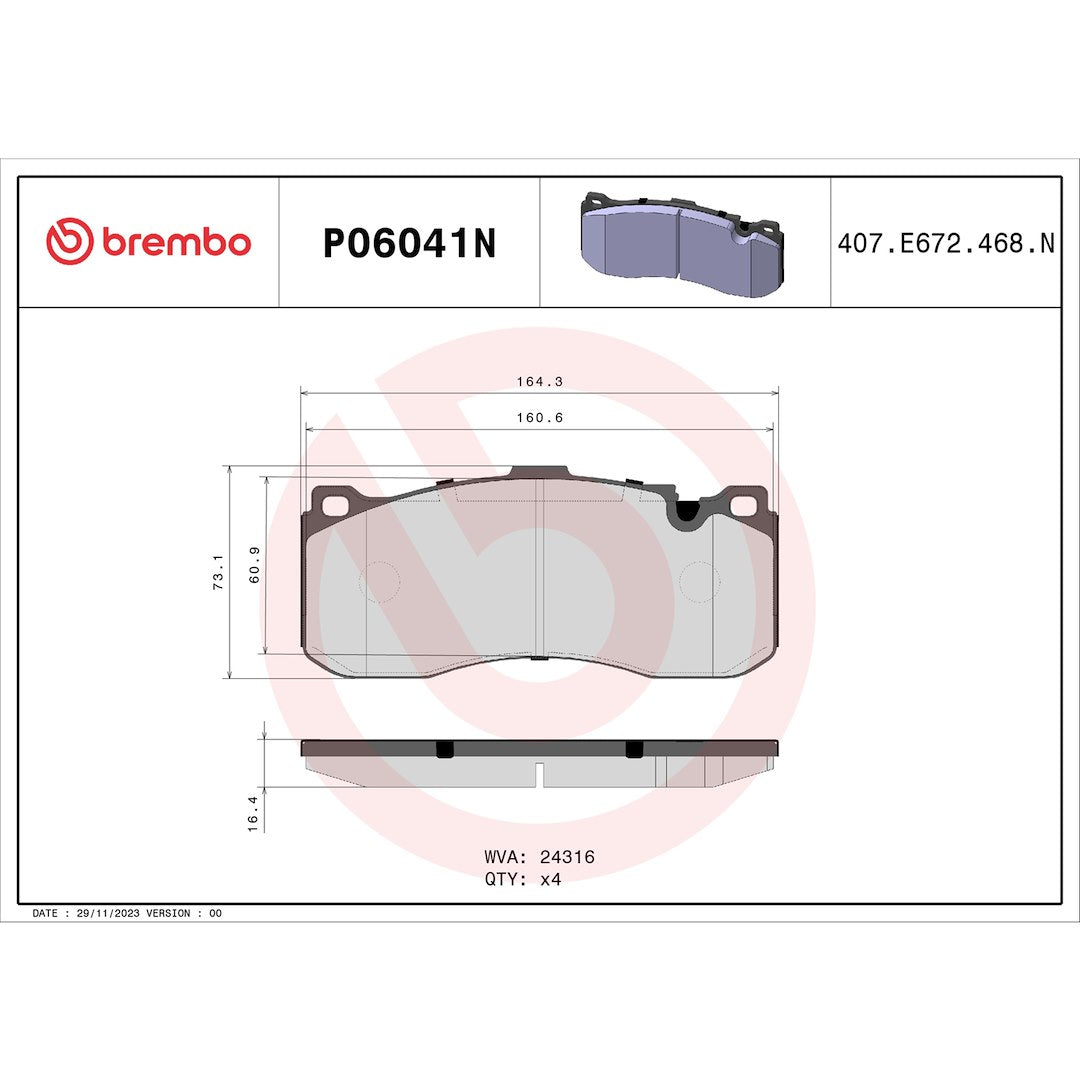 Brembo P06041n Brake Pad||p06041n_Drw.Jpg||88||brmp06041n||1752258