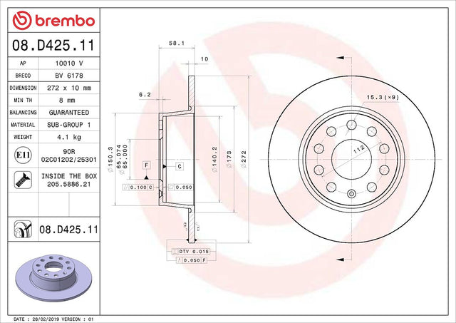 Brembo 08d42511c02 Brake Rotor||08d42511c02.Jpg||85||brm08d42511||1684169
