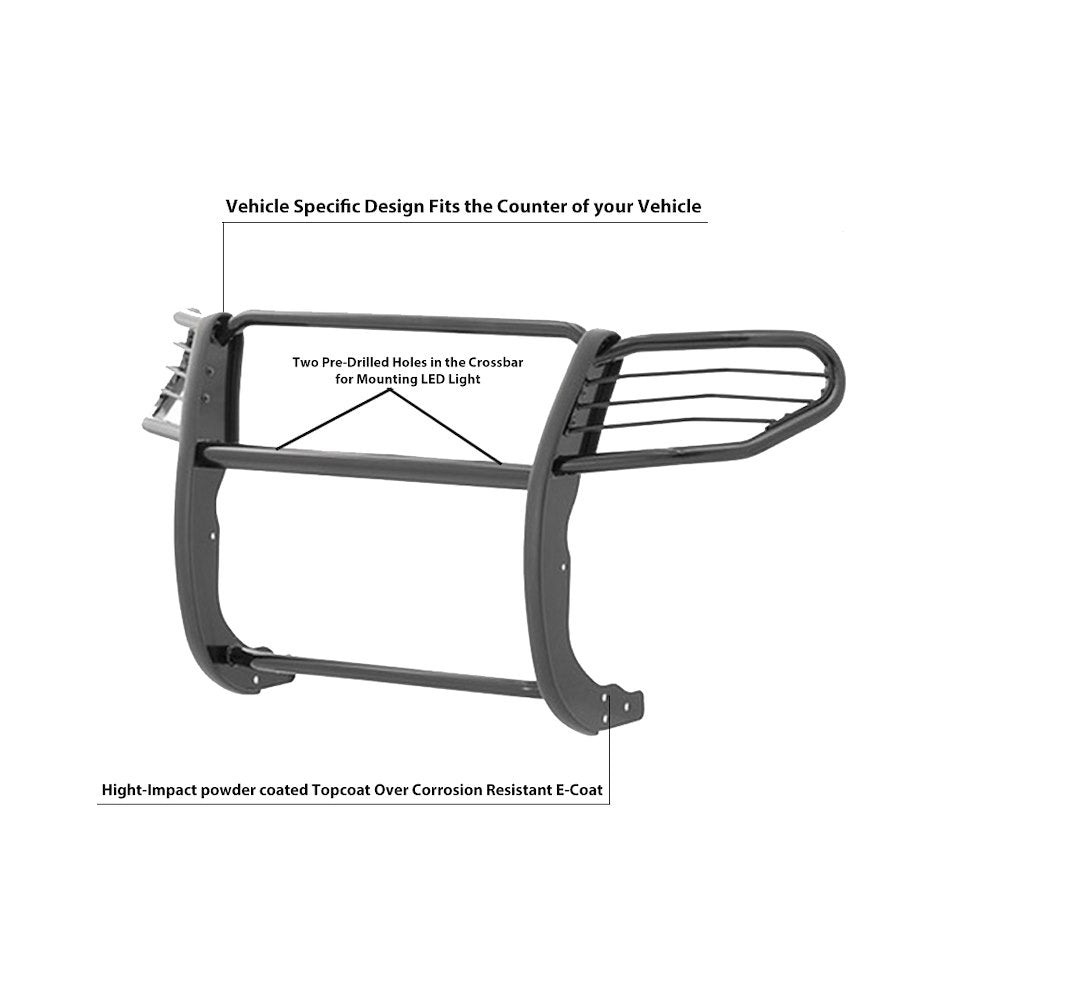 Product of Black Horse Offroad 17A110200MA Grille Guard Modular Black Powder Coated 