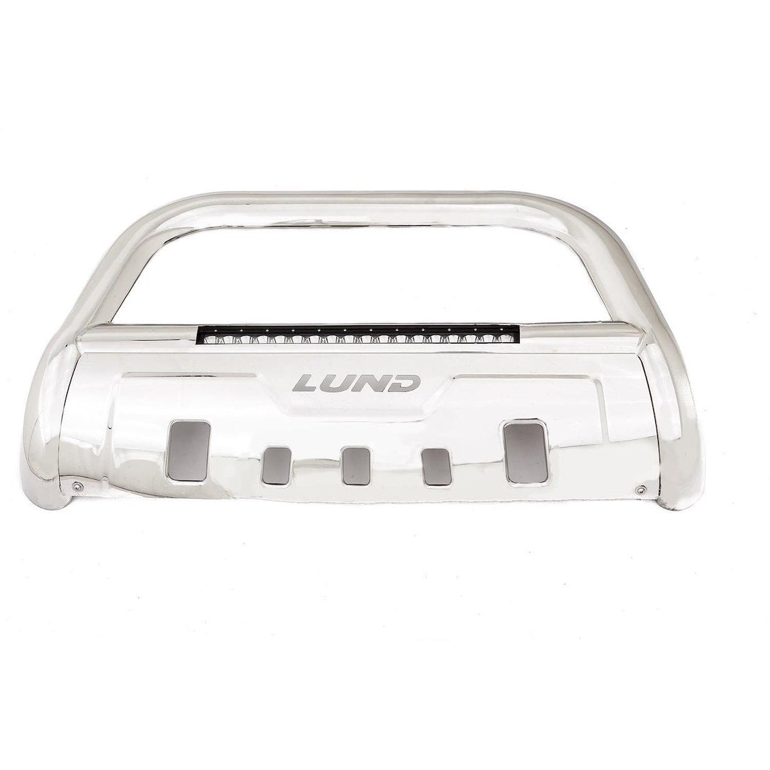 Product of Lund International 47021216 Bull Bar Polished 3-1/2 Inch Yes with skid plate 