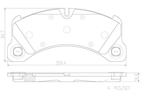 Product of Brembo P65026N Brake Pad - Set Of 4 