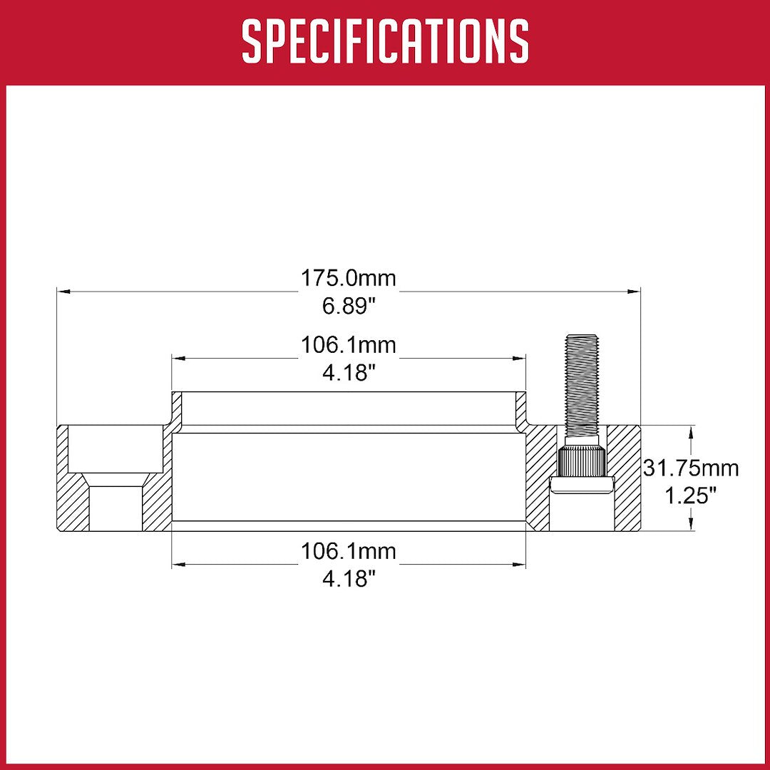 Coyote Wheel Accessories 6550-6550h-B106 Wheel Adapter||5_Specifications_50.Jpg||89||rev06550hb106||1368344