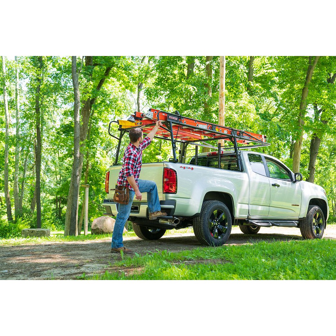 Product of Weather Guard (Werner) 1058-52-01 Bolt-On Black Matte Powder Coated Bar Style Headache Rack 