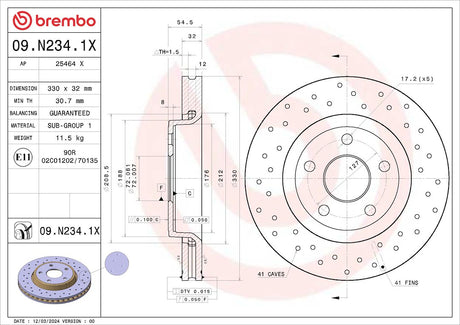 Brembo 09n2341xc02 Brake Rotor||09n2341xc02.Jpg||85||brm09n2341x||1684421