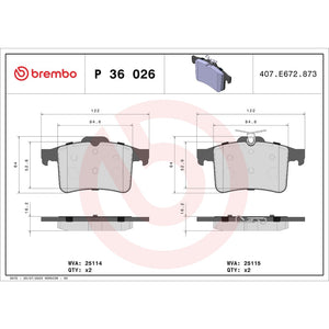 Brembo P36026 Brake Pad||p36026_Drw.Jpg||87||brmp36026||1754595