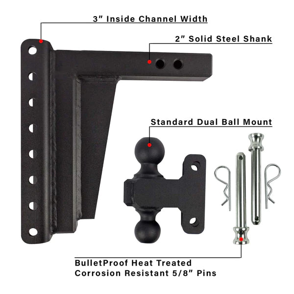 Product of Bulletproof Hitches ED2010 Receiver Trailer Hitch Ball Mount 