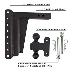 Product of Bulletproof Hitches ED2010 Receiver Trailer Hitch Ball Mount 