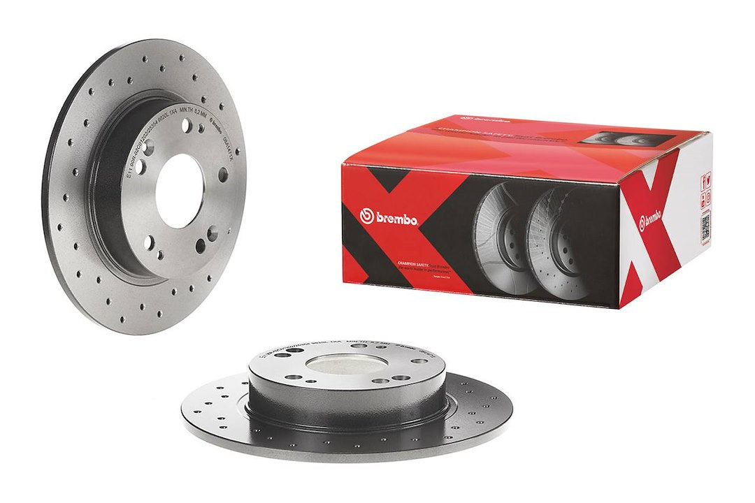 Product of Brembo 08A1471XC02 Xtra Solid Cross Drilled 1 Piece Brake Rotor 