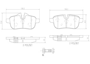 Product of Brembo P06062N Brake Pad - Set Of 4 
