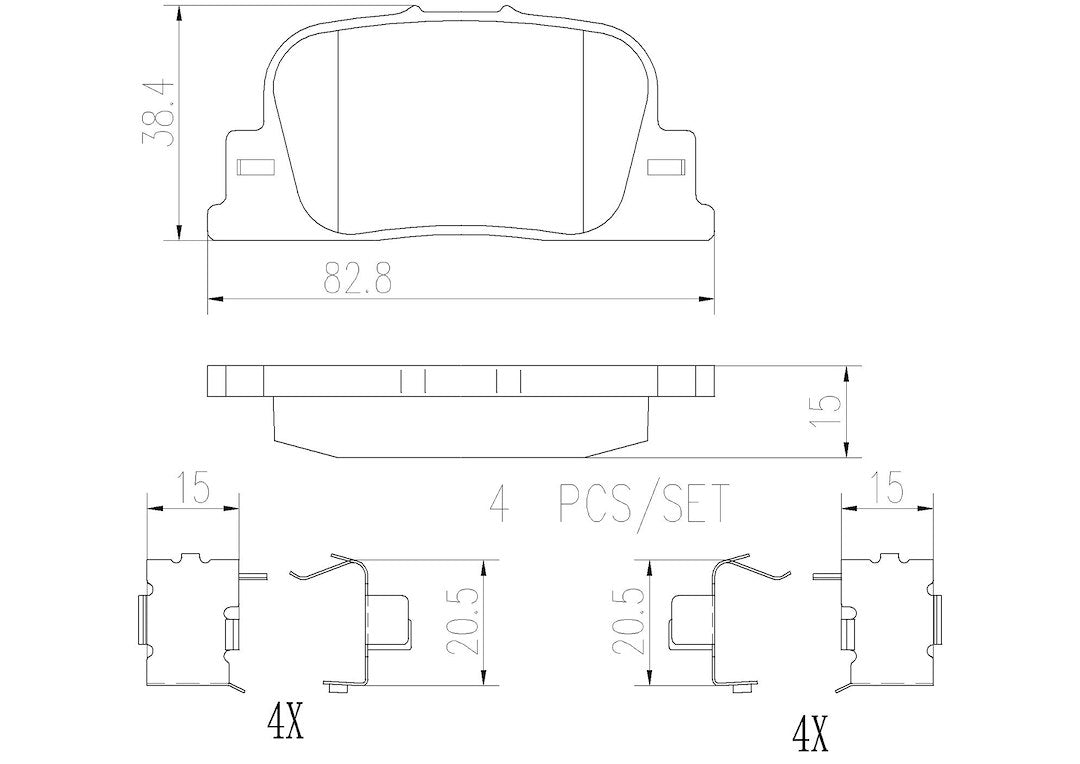 Product of Brembo P83063N Brake Pad - Set Of 4 