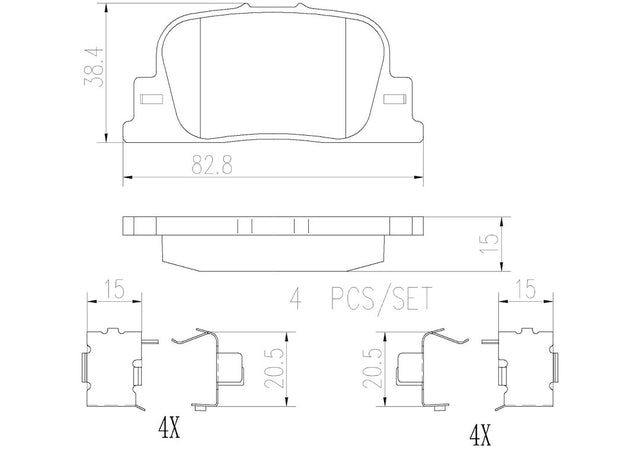 Product of Brembo P83063N Brake Pad - Set Of 4 