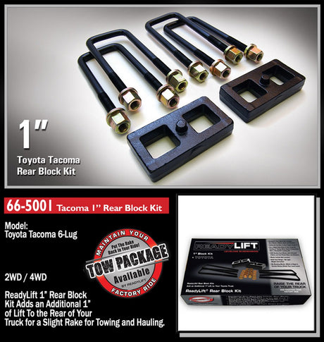 Readylift 66-5001 Leaf Spring Block Kit||66-5001toyotatacoma6-Lug1inc.Jpg||86||r90665001||1052724