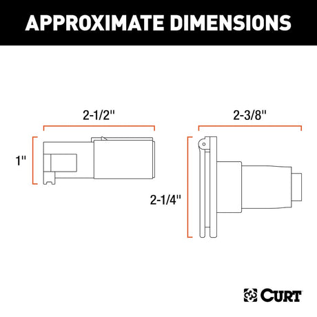 Product of CURT 58671 Trailer/ Vehicle End 4 Round Trailer Wiring Connector 