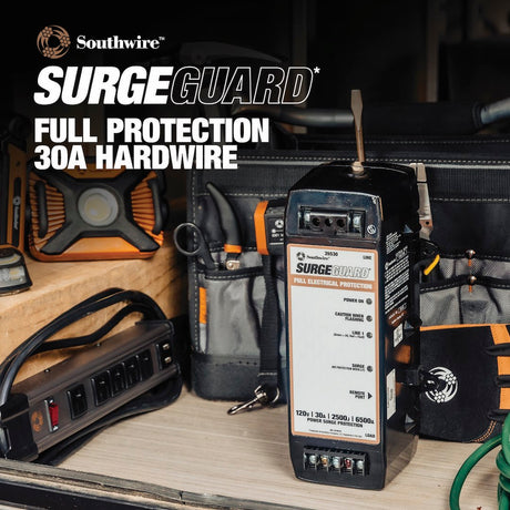 Product of SouthWire Corp. 35530 120 Volt 30 Amp Surge Protector 