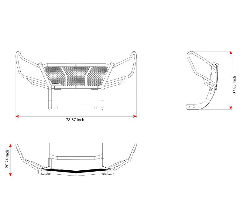 Black Horse Offroad Ru-Dosp07-B Grille Guard||ru-Dosp07-B_6.Jpeg||90||blkrudosp07b||1788887
