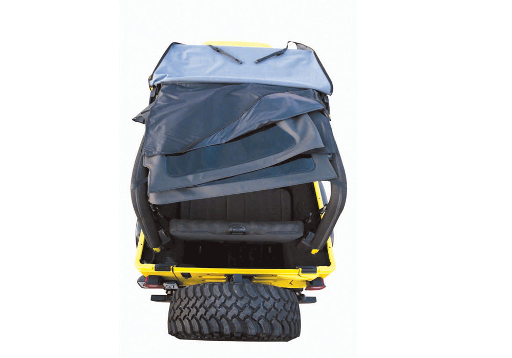 Product of Rampage 109535 Fastback Top Black Diamond Sailcloth Fabric Soft Top 