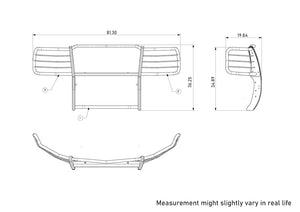 Product of Black Horse Offroad 17GT27MA-PLFB Grille Guard  