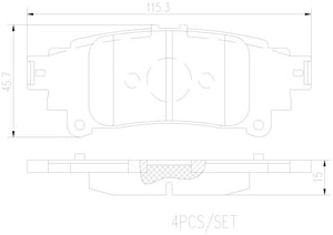 Product of Brembo P83153N Brake Pad - Set Of 4 