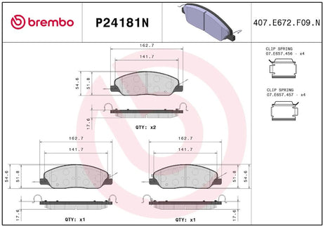 Brembo P24181n Brake Pad||p24181n_R.Jpg||86||brmp24181n||2091793