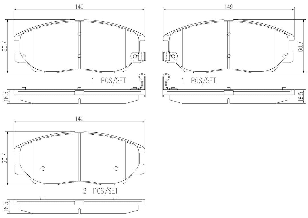 Product of Brembo P30028N Brake Pad - Set Of 4 