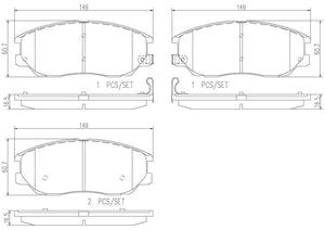 Product of Brembo P30028N Brake Pad - Set Of 4 