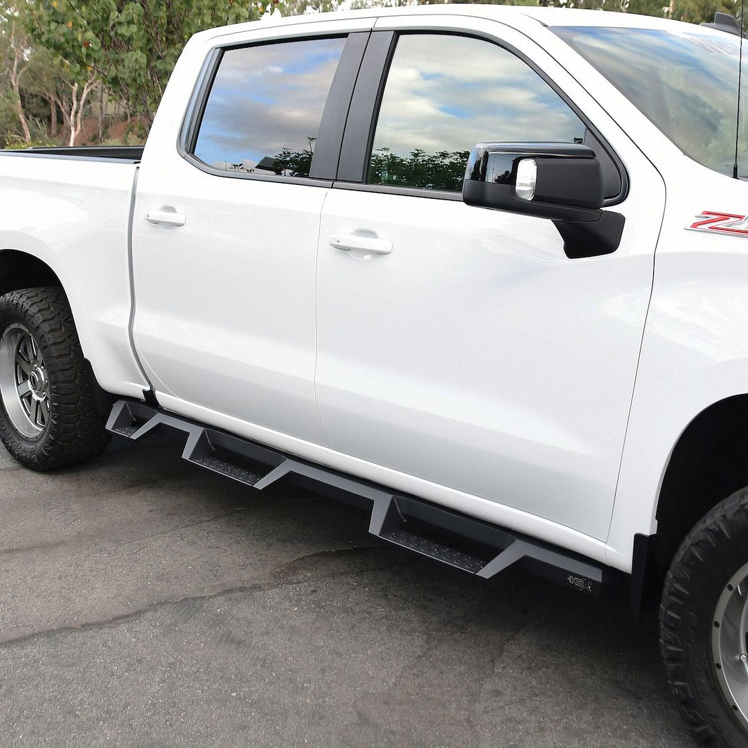 Product of Westin Automotive 56-534685 Black Powder Coated Square Nerf Bar - Truck Wheel To Wheel 