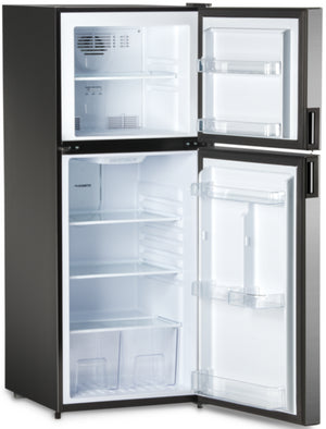 Product of Dometic 8 Cubic Feet Dual Compartment 2 Door Refrigerator With Freezer , Black/ Gray 