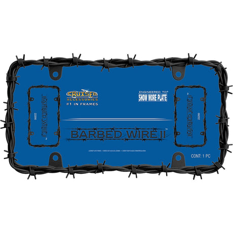 Cruiser 22200 License Plate Frame||22200_P01-Barbed-Wire-Black-Inpack.Jpg||86||c3422200||1551899