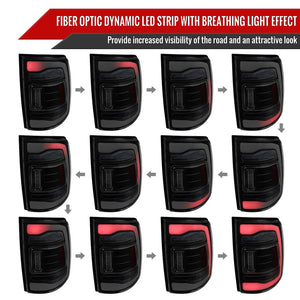 Product of Spec-D Tuning LT-RAM13BBLED-SQ-RS Tail Light Assembly 