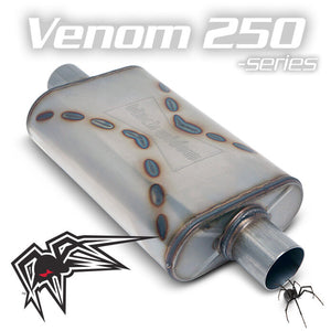 Product of Black Widow Exhaust BW001-C Venom 250-Series Stainless Steel Exhaust Muffler 