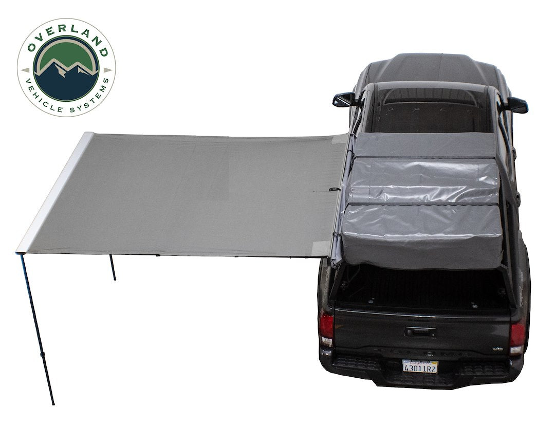 Product of Overland Vehicle Systems 18049909 SUV/Pickup Overlanding Manual Awning , Black Solid 