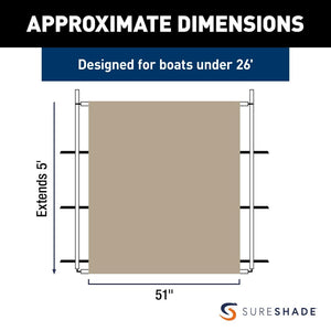 Product of Taylor Made 2021026261 Boat T-Top Shade Extension