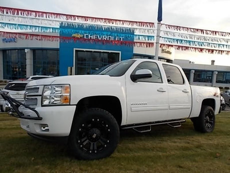 Product of N-Fab C0780CC Cab Length Nerf Bar With Drop Down Steps 