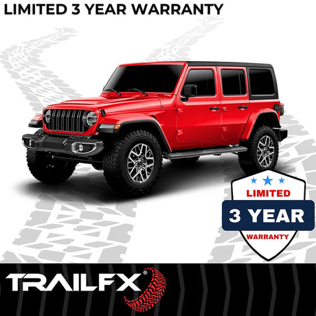 Product of TrailFX A1545T TFX 4" Oval Tube Side Steps Nerf Bar With Surface Steps 