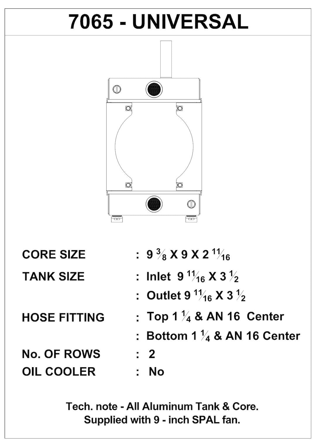 Product of Csf 7065 Radiator