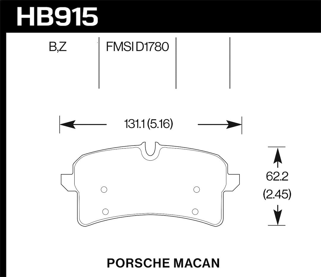 Product of Hawk Performance HB915B.664A Brake Pad - 