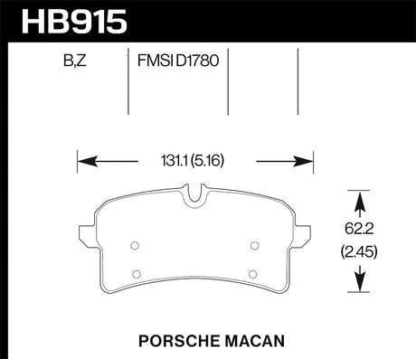 Product of Hawk Performance HB915B.664A Brake Pad - 