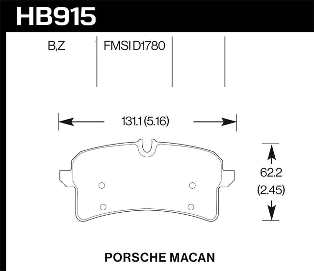 Product of Hawk Performance HB915B.664A Brake Pad - 