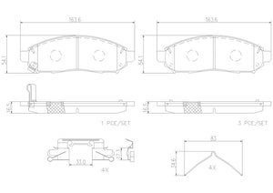 Product of Brembo P56059N Brake Pad - Set Of 4 