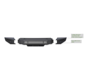 Product of Black Horse Offroad AFB-SI23-BU Armour II Steel Matte Powder Coated Bumper 
