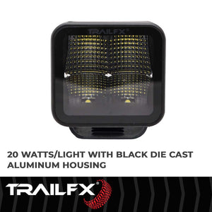 Product of TrailFX 2X2CFBK Driving/ Fog Light 