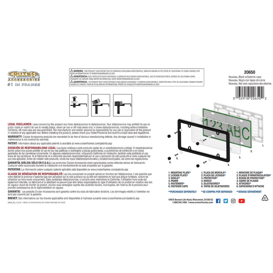 Product of Cruiser 20650 License Plate Frame
