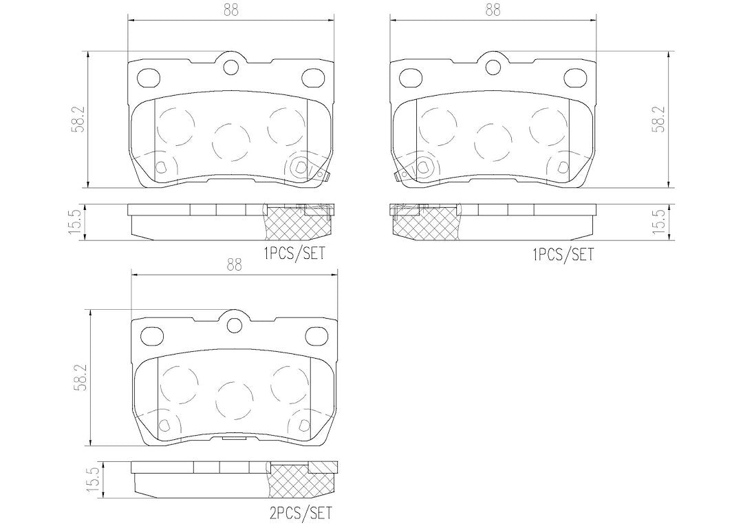 Product of Brembo P83073N Brake Pad - Set Of 4 