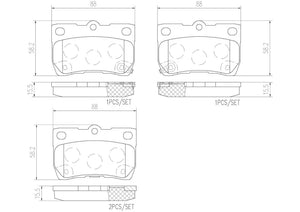 Product of Brembo P83073N Brake Pad - Set Of 4 