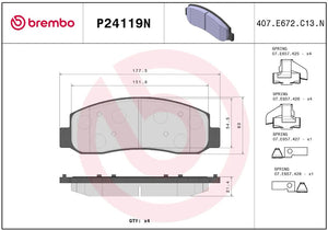 Brembo P24119n Brake Pad||p24119n_R.Jpg||86||brmp24119n||2091684