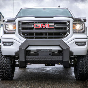 Product of Aries 2164003 Bull Bar Black Carbide Powder Coated 5-1/2 Inch Yes with skid plate 