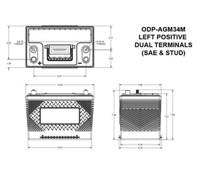 Product of Odyssey Battery Odp-Agm34m Battery