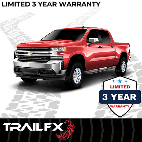 Product of TrailFX A1019T TFX 4" Oval Tube Side Steps Nerf Bar With Surface Steps 